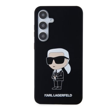 Karl Lagerfeld Liquid Silicone Ikonik NFT - ochranný kryt pro Samsung Galaxy S24, černý