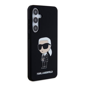 Karl Lagerfeld Liquid Silicone Ikonik NFT - ochranný kryt pro Samsung Galaxy S24, černý