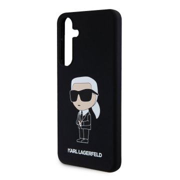 Karl Lagerfeld Liquid Silicone Ikonik NFT - ochranný kryt pro Samsung Galaxy S24, černý