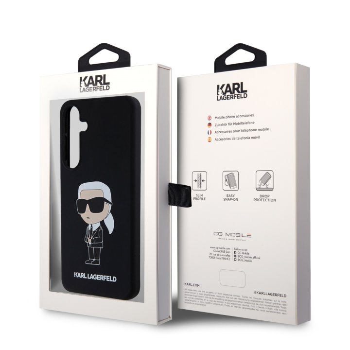 Karl Lagerfeld Liquid Silicone Ikonik NFT - ochranný kryt pro Samsung Galaxy S24, černý