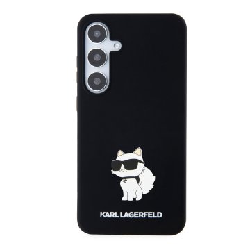 Karl Lagerfeld Liquid Silicone Choupette NFT Zadní Kryt pro Samsung Galaxy S24+, černý
