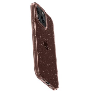 Spigen Liquid Crystal Glitter - ochranný kryt se třpytkami pro iPhone 15 Pro Max, červený