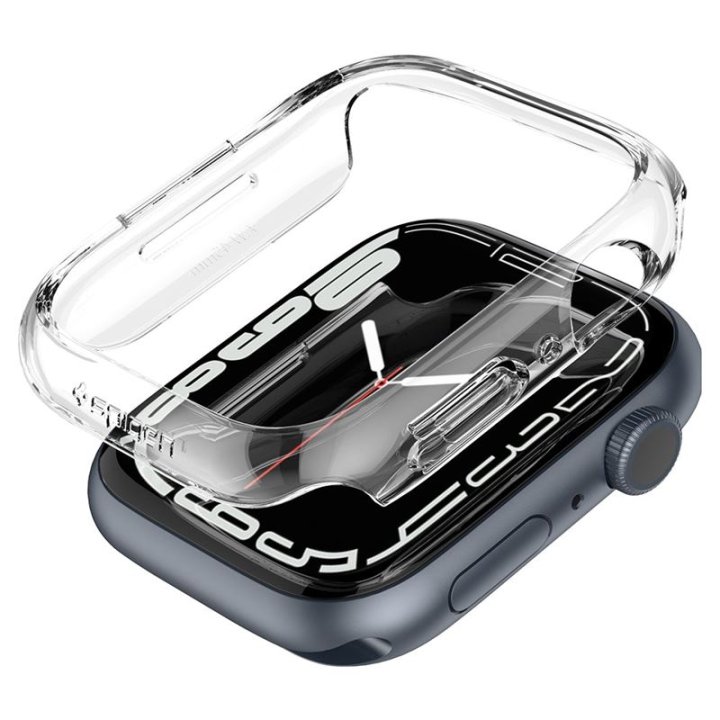 Spigen Thin Fit, - ochranný kryt pro Apple Watch 9/8/7 45mm, čirý