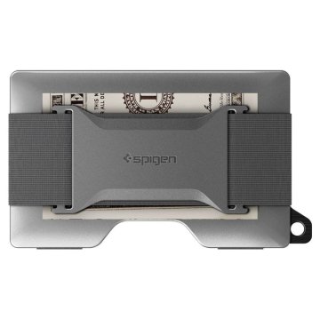 Spigen Wallet S Card Holder with Card Key Ring - AirTag, šedý