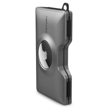 Spigen Wallet S Card Holder with Card Key Ring - AirTag, šedý