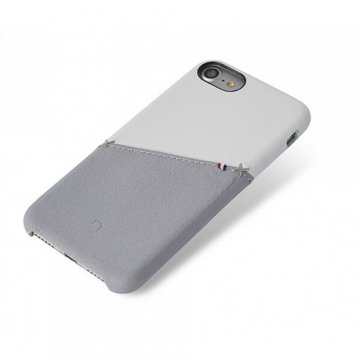 Decoded iPhone 8/7/6/SE2020 kožený obal - bílošedý