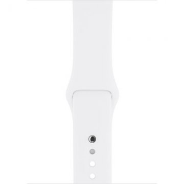 Apple Watch Series 3 38mm stříbrný hliník s bílým sportovním řemínkem (2017)