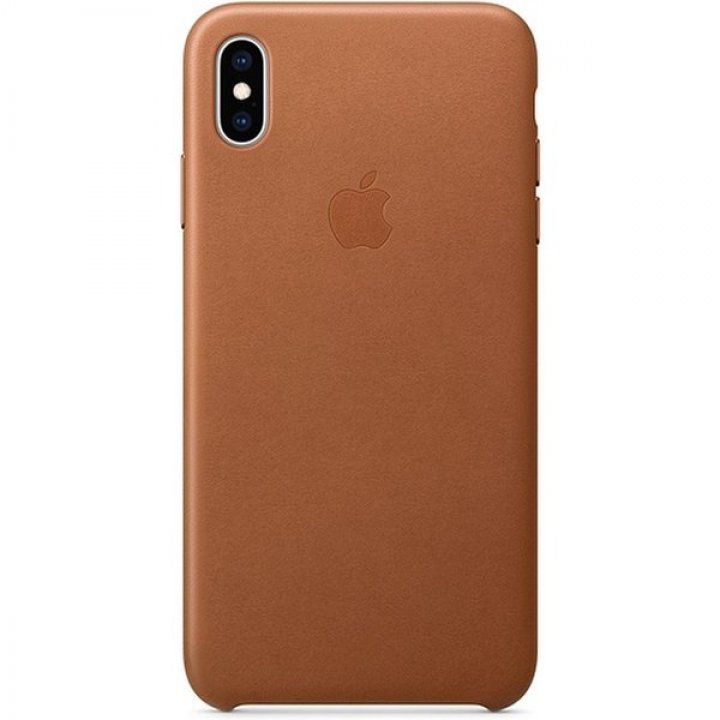 Pouzdro Apple kožené pro iPhone Xs Max sedlově hnědé