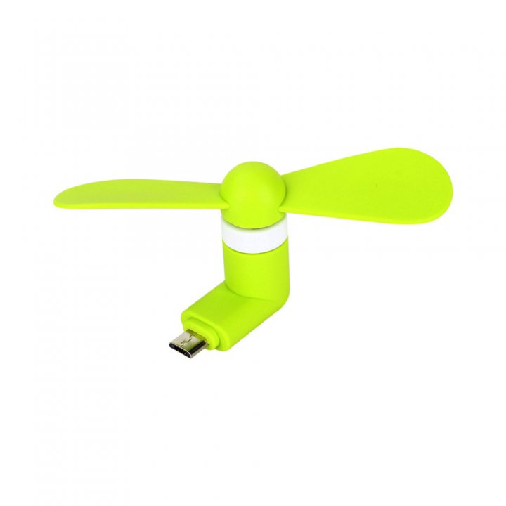 Micro USB větráček - zelený