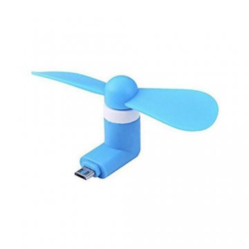 Micro USB větráček - modrý