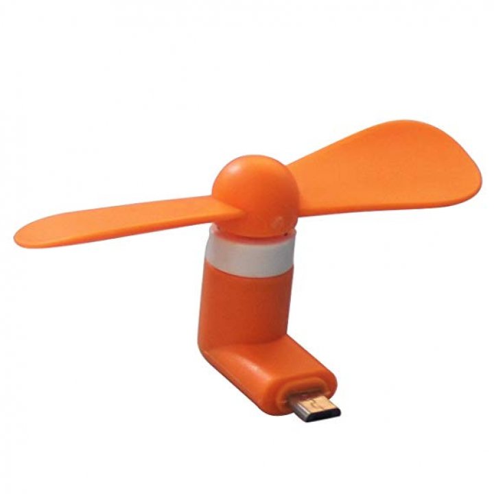 Micro USB větráček - oranžový