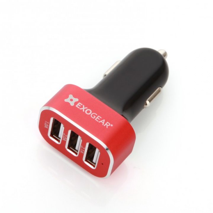 ExoCharge 3 Port Car Charger 5.1A